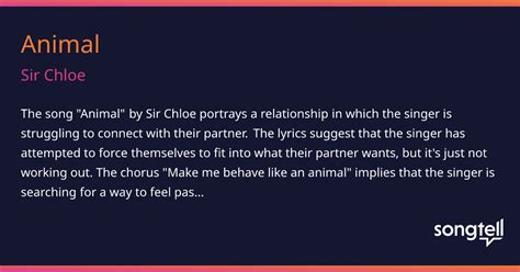 animal sir chloe meaning|animal sir chloe uke chords.